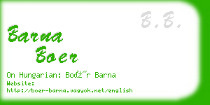 barna boer business card